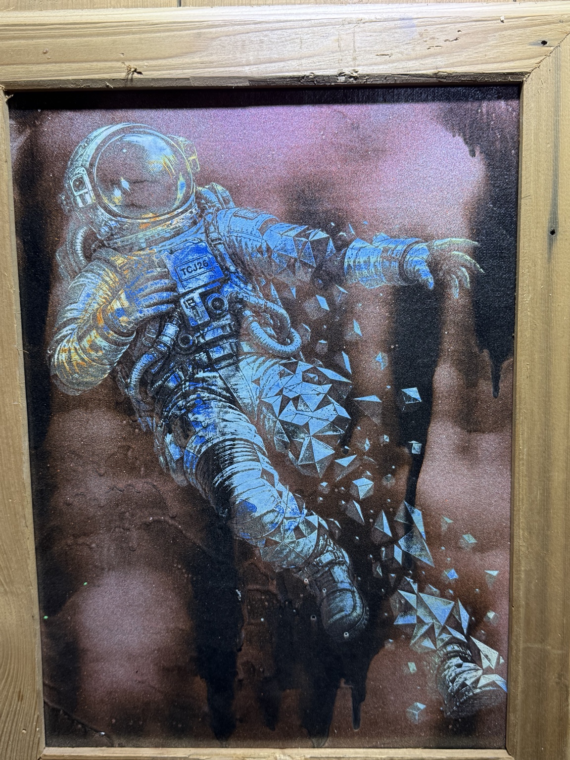 Coming Apart in the Cosmos — 12 × 16 inch framed original