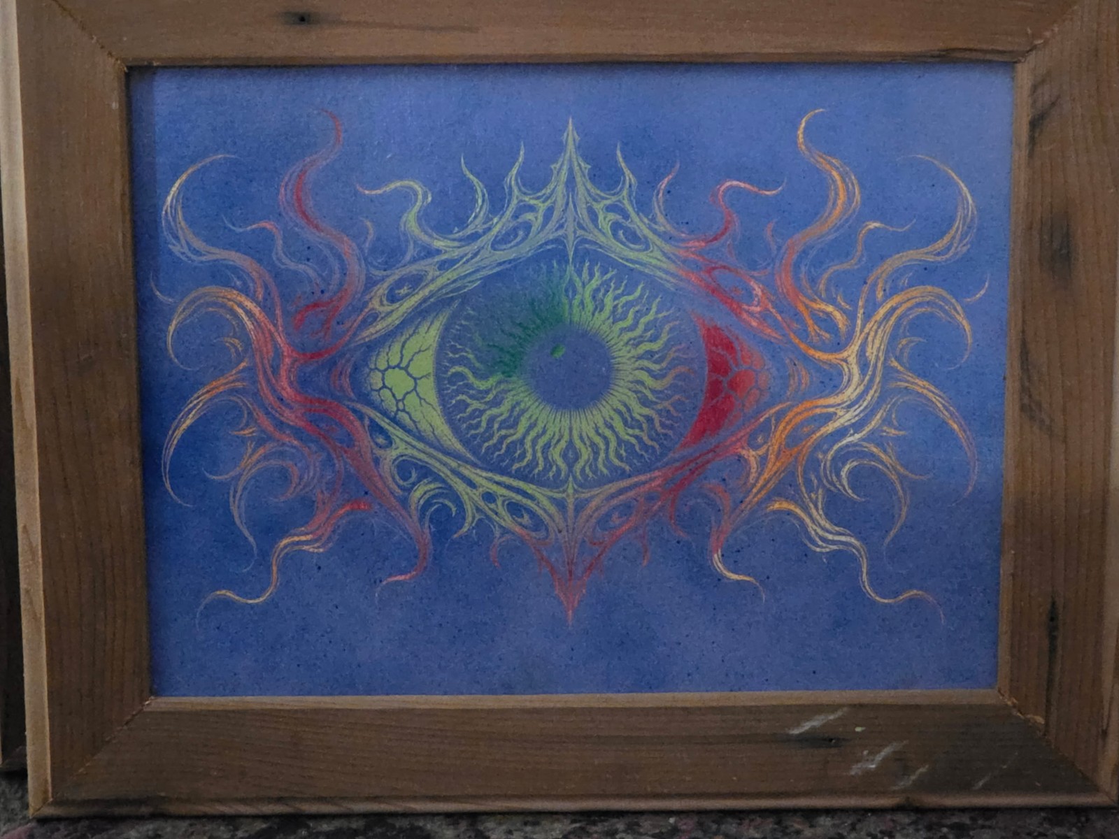 Cosmic eye — Cosmic eye wall art — original laser-engraved painting