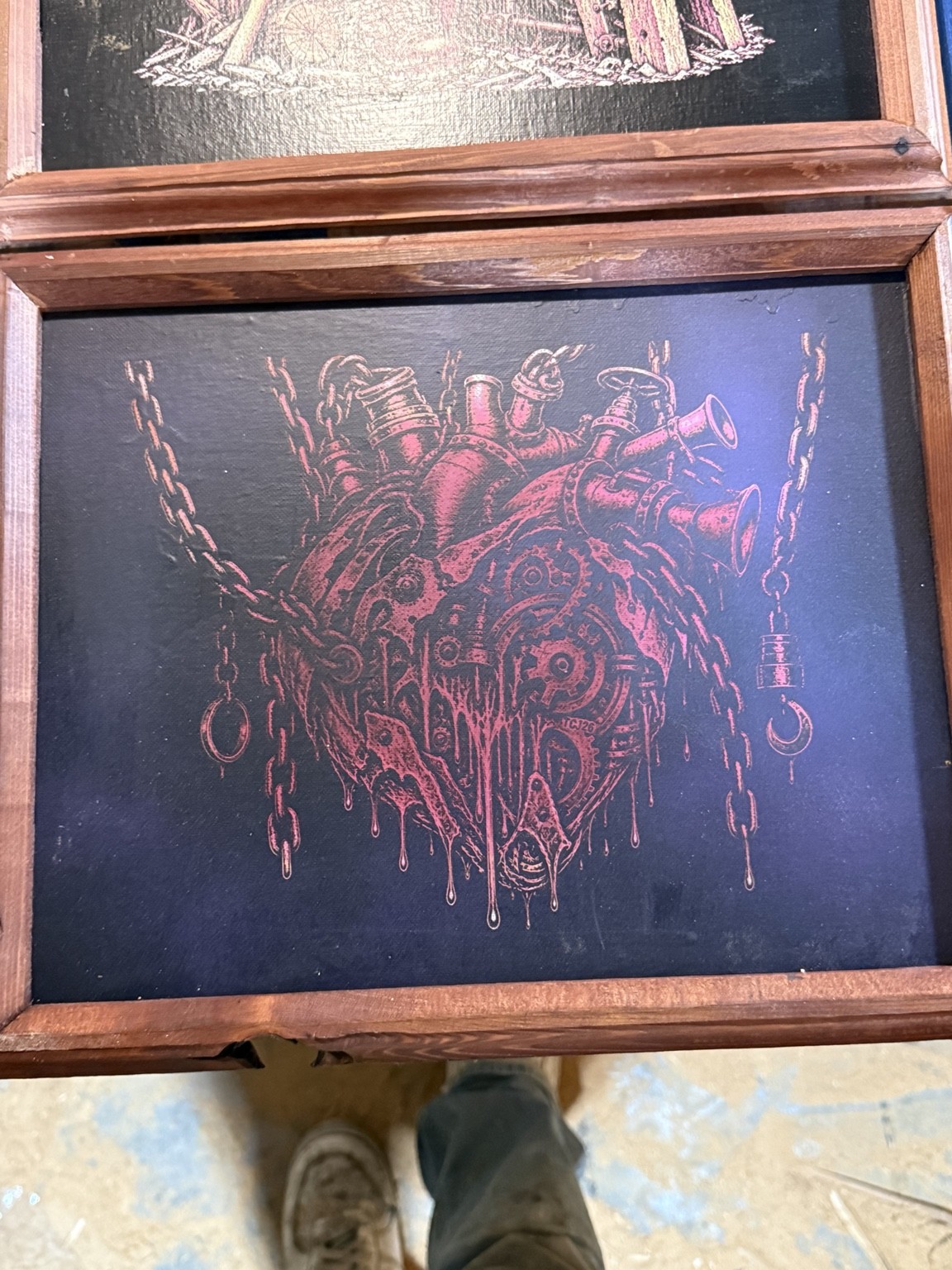 Anatomical heart — Anatomical heart wall art — original laser-engraved painting